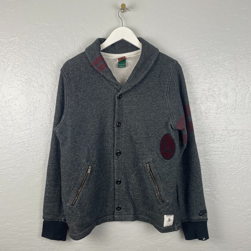 Nike Charcoal and Maroon Cardigan Sweater